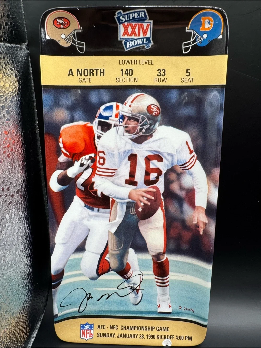 Joe Montana Ticket to Glory Super Bowl Plate Lot XXI XXII XXIII XXIV 49ers